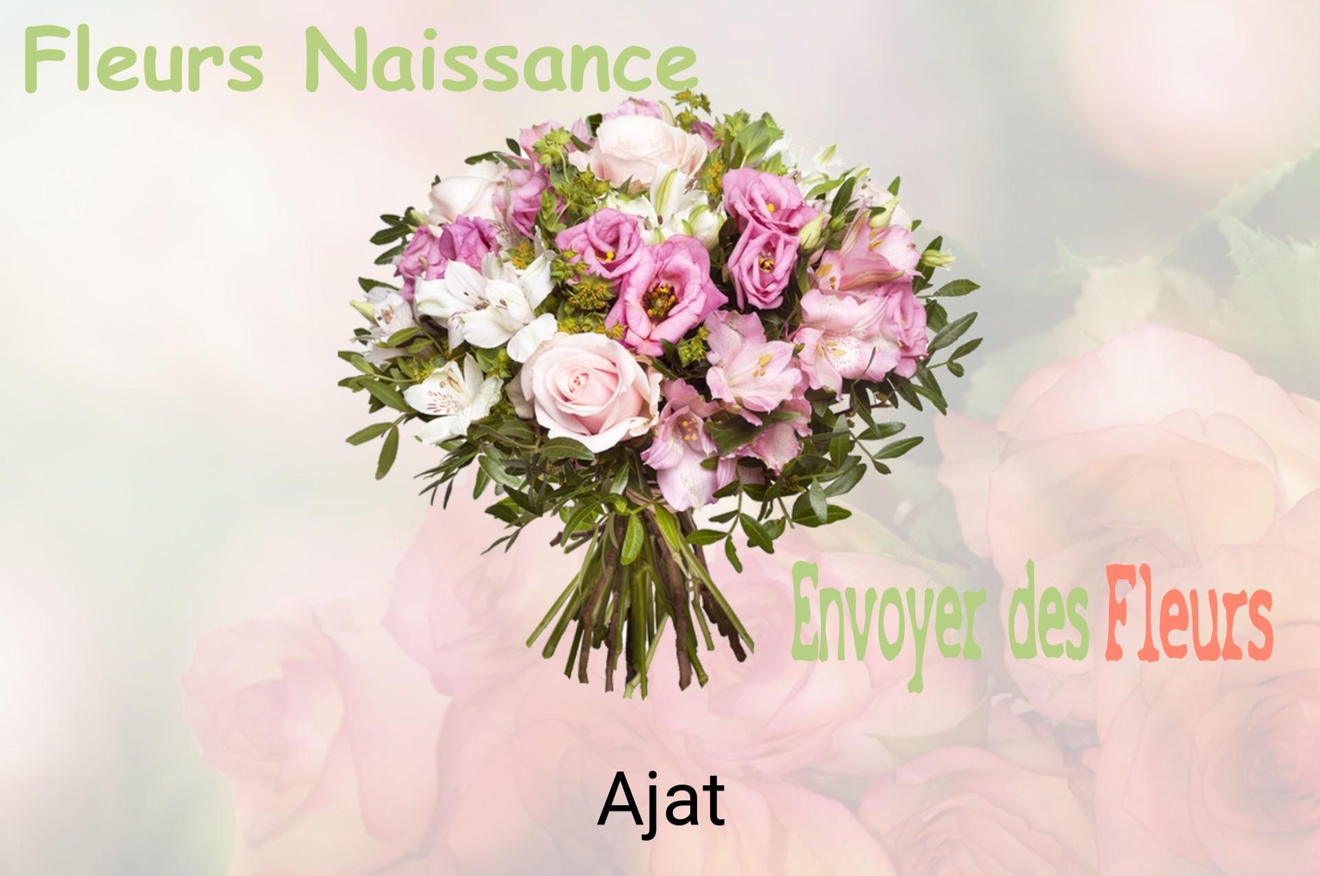 Bouquet de fleurs de naissance livré à Ajat